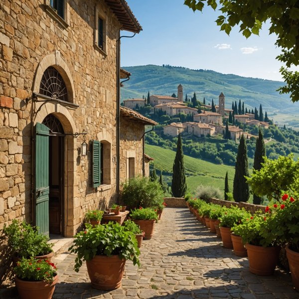 Peut-on trouver une maison de vacances en Toscane avec des cours de cuisine et des visites de villages médiévaux?